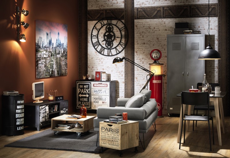 loft mit beton und klinker einrichtung, wohnen im loft | lionshome, Design ideen
